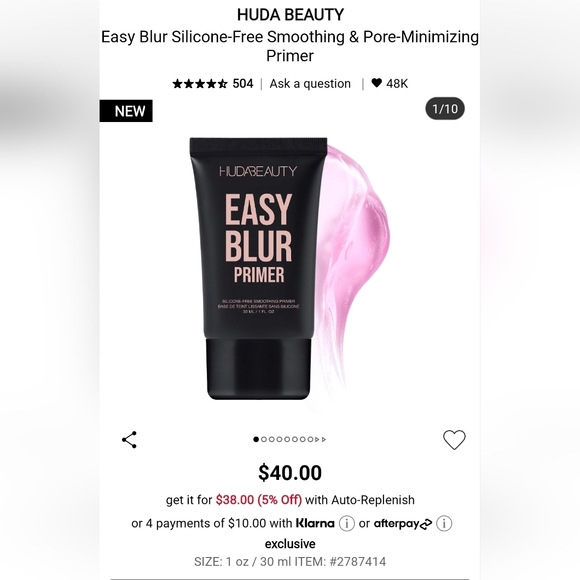 HUDA BEAUTY Other - New primer